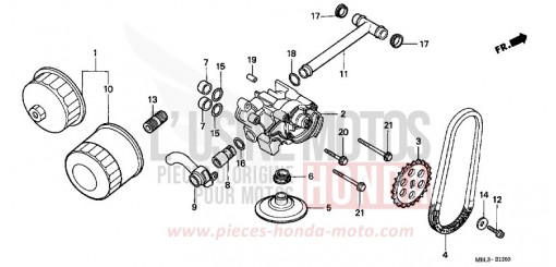 FILTRE A HUILE/POMPE A HUILE NT650VW de 1998